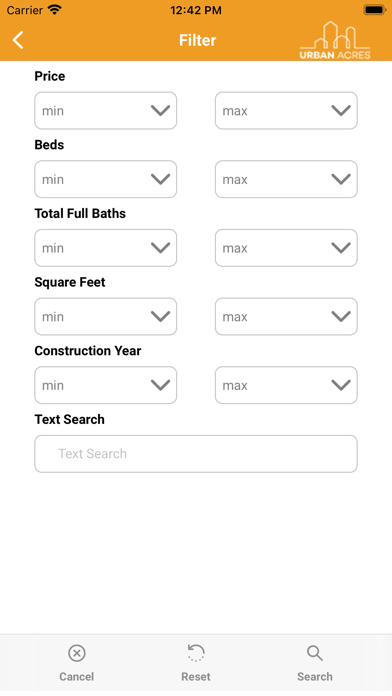 Urban Acres Real Estate Screenshot