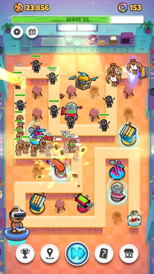 #1. Cookies TD: Idle Tower Defense (iOS) Podle: PIXELCUBE STUDIOS INC.