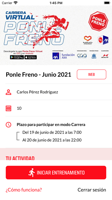Ponle Freno Virtual App Screenshot