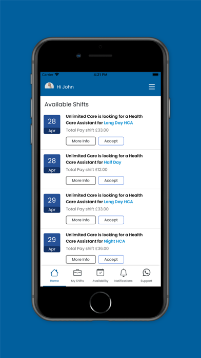 Care Plus Recruit Screenshot