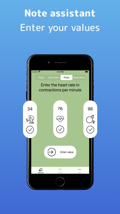 Health Measurements Screenshot