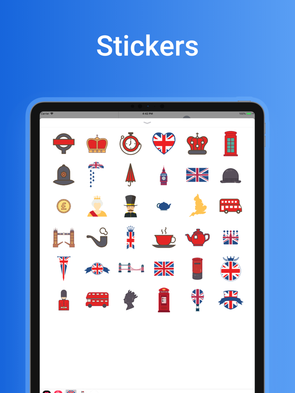 UK emoji - England stickersのおすすめ画像1
