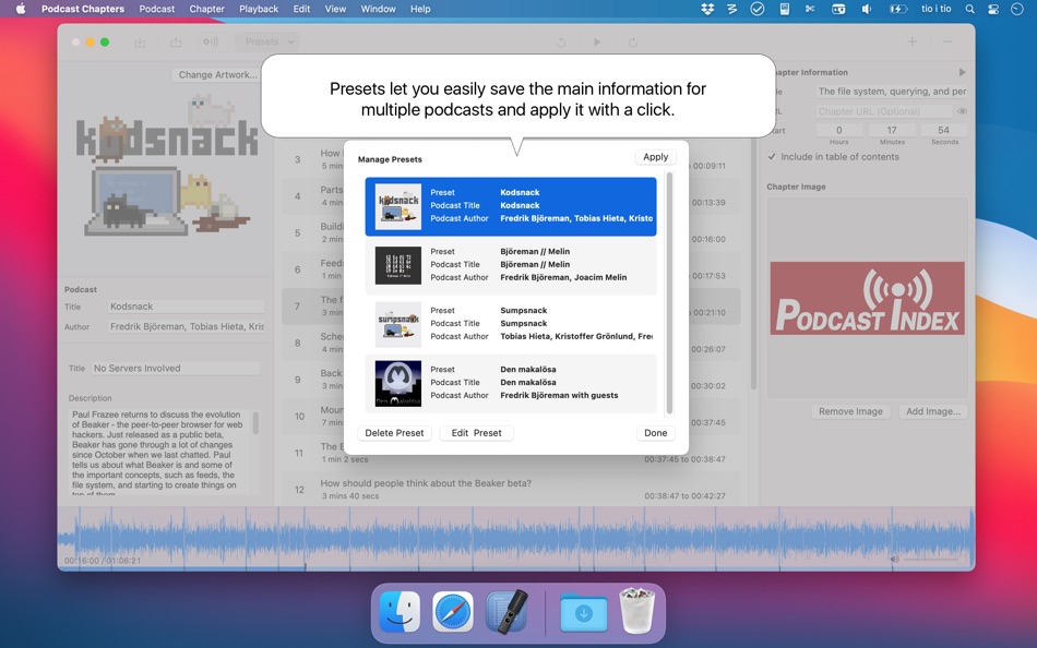 #3. Podcast Chapters (macOS) 由: Fredrik Björeman