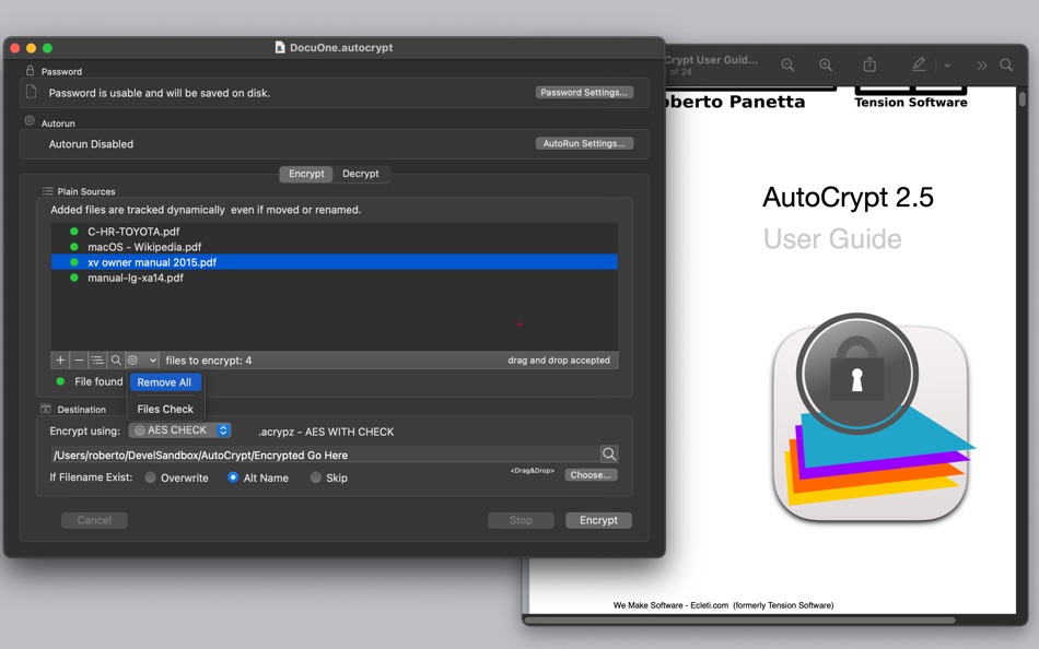 #10. AutoCrypt (macOS) 게시자: Roberto Panetta