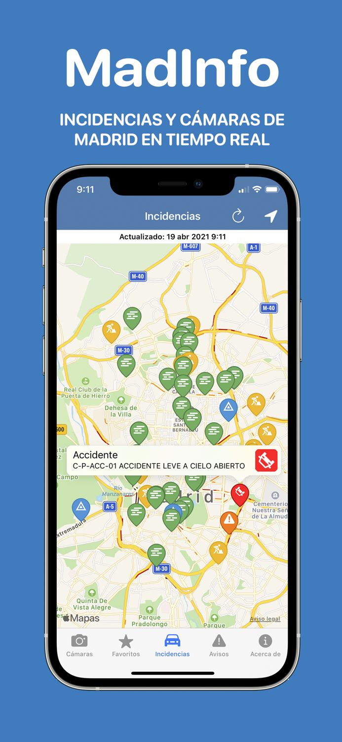 MadInfo-Incidences and cameras
