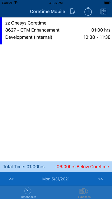 Coretime Mobile Screenshot
