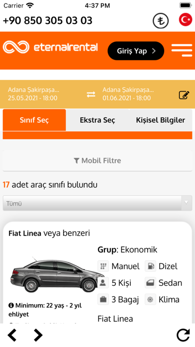 Eternal Rental - Araç Kiralama Screenshot