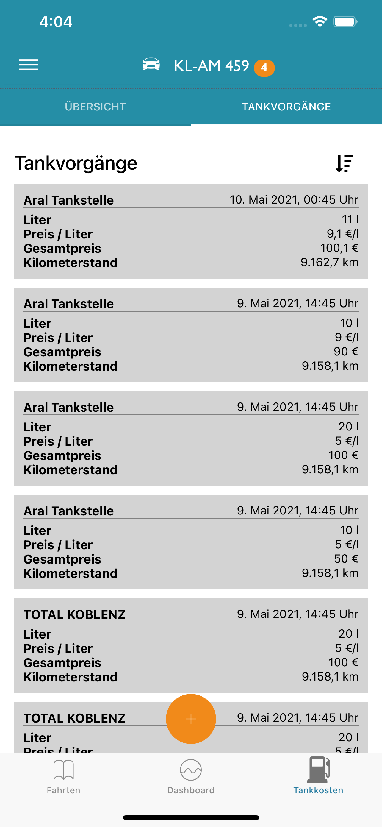 PTC eFahrtenbuch