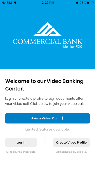 Commercial Bank Video Banking Screenshot