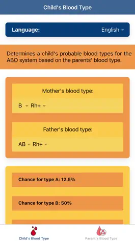 Game screenshot Pocket Blood Type Calculator mod apk
