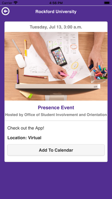 Rockford Events Screenshot