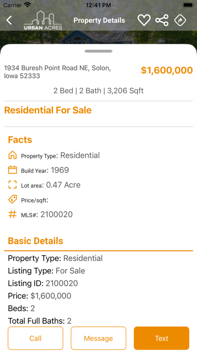 Urban Acres Real Estate Screenshot