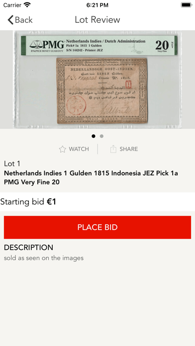 Crown Currency Auctions Screenshot