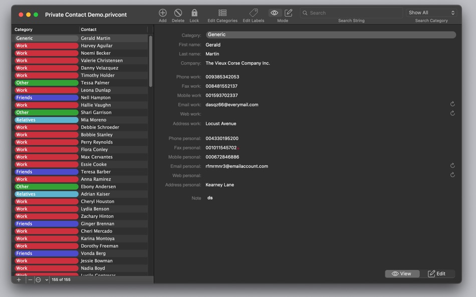 #1. Private Contact (macOS) 由: Roberto Panetta