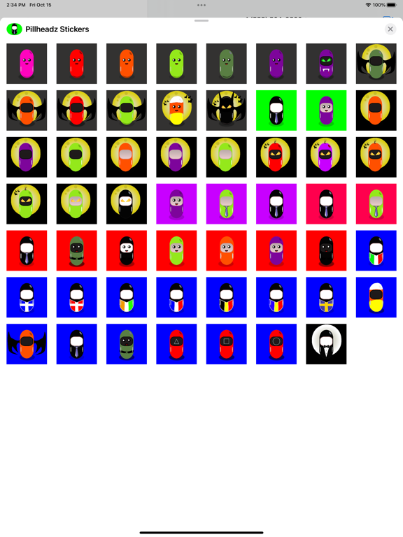 Pillheadz Stickers iPad screenshot 1 - Graphics & Design app
