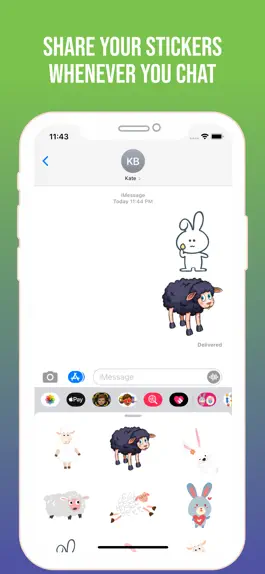 Game screenshot Sheep & Bunny Stickers! hack