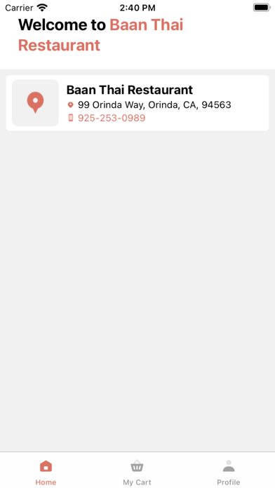 Baan Thai Restaurant Screenshot