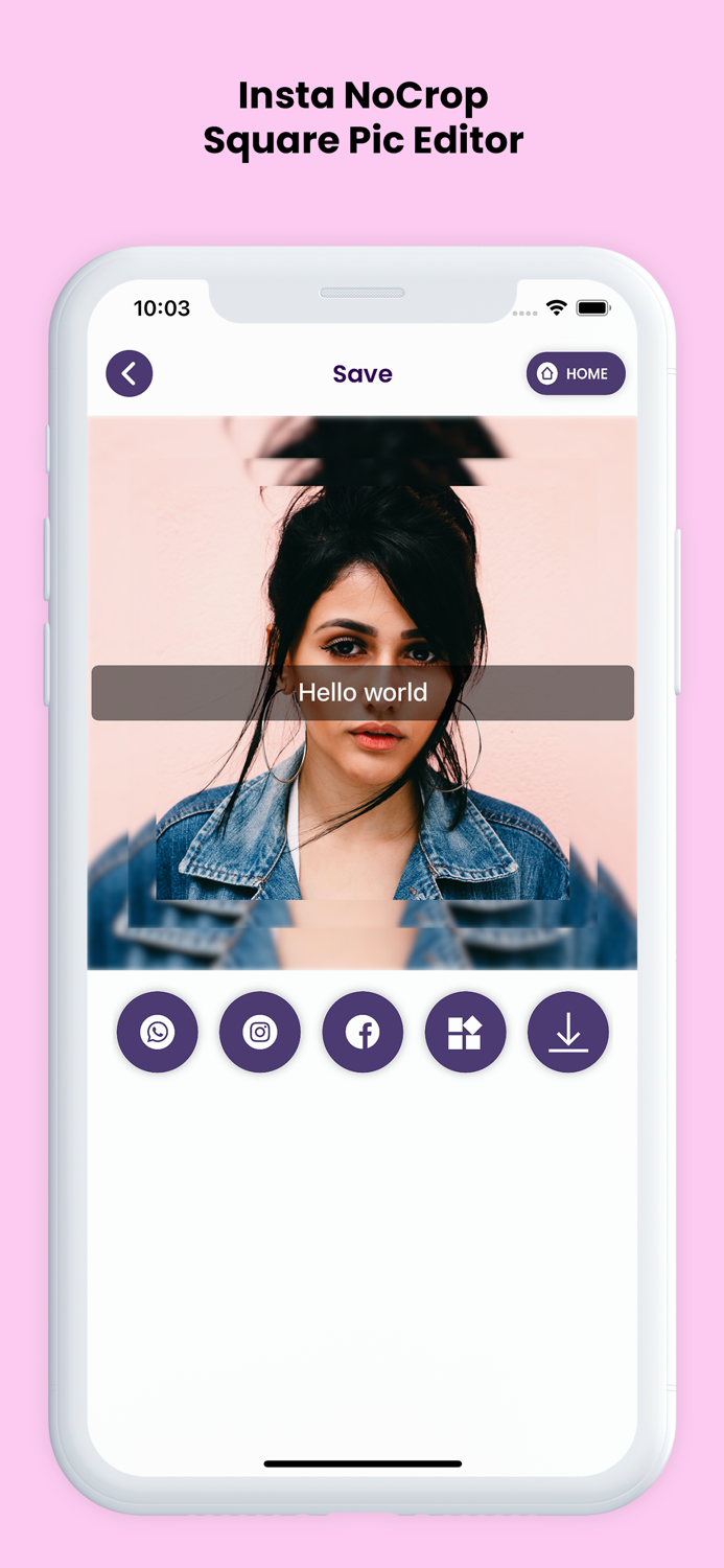 No Crop for social media post