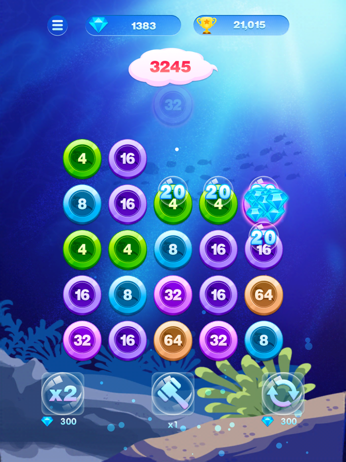 泡泡2048-海底连连看