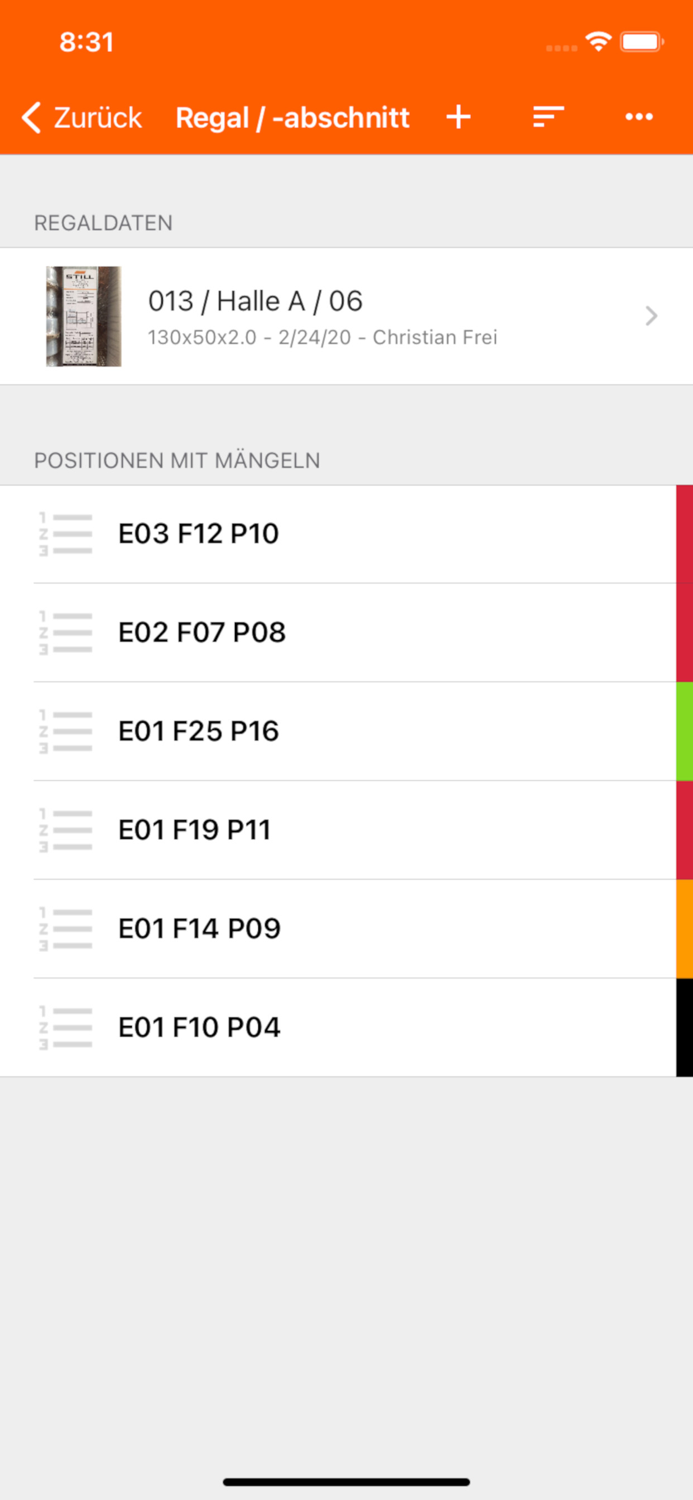 Regalprüfer ROS DIN EN 15635