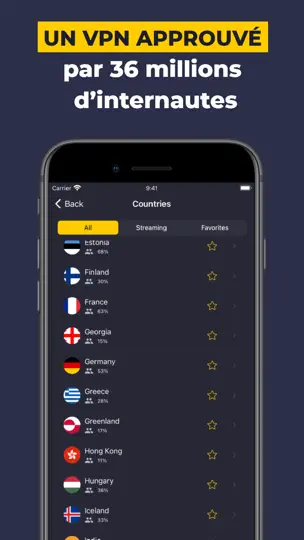 Capture d'écran de CyberGhost VPN: Sécurité WiFi sur iPhone 2