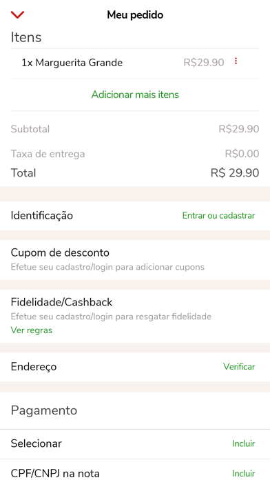 Lev Pizza Delivery Screenshot