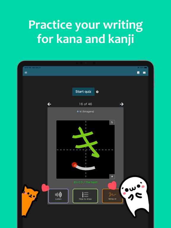renshuu - Japanese learning iPad screenshot 4 - Education app