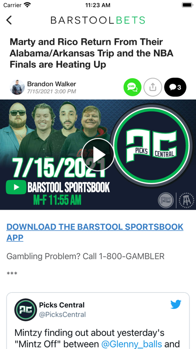 Barstool Bets Screenshot