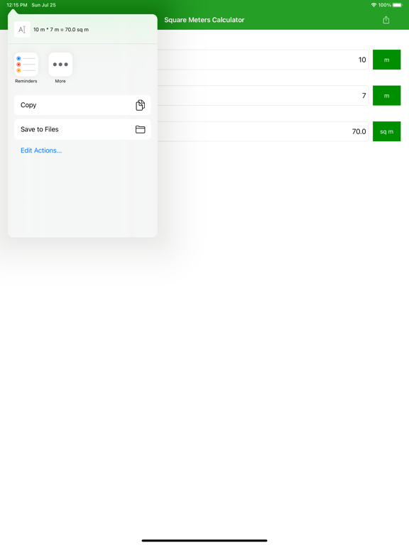Screenshot #5 pour Square Meters Calculator