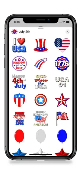 Game screenshot July 4th Fun Stickers mod apk