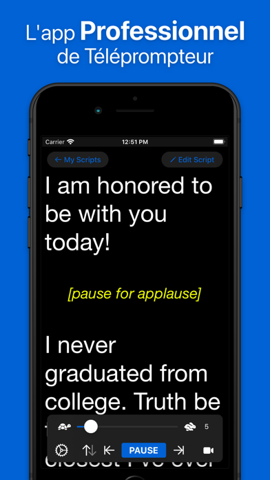 Screenshot #1 pour Teleprompter Pro