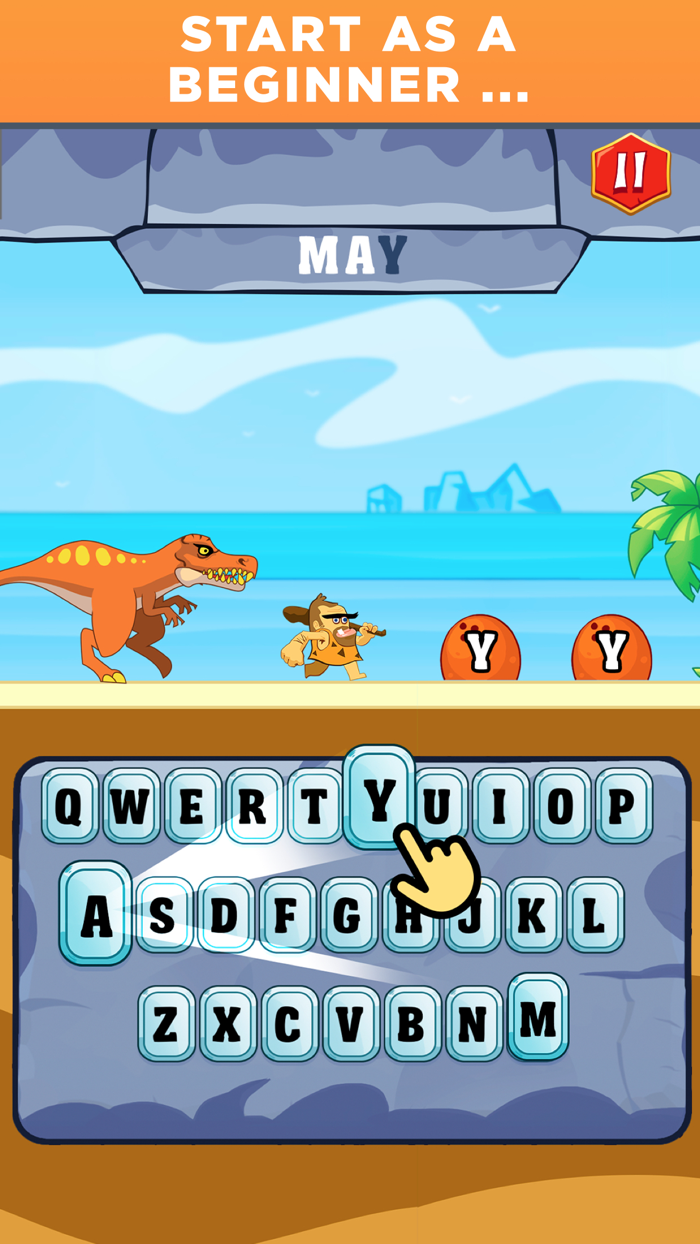Typing Practice - Dino Hunting