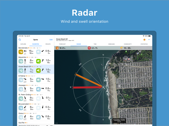 Wisuki - Wind and Waves iPad app afbeelding 2