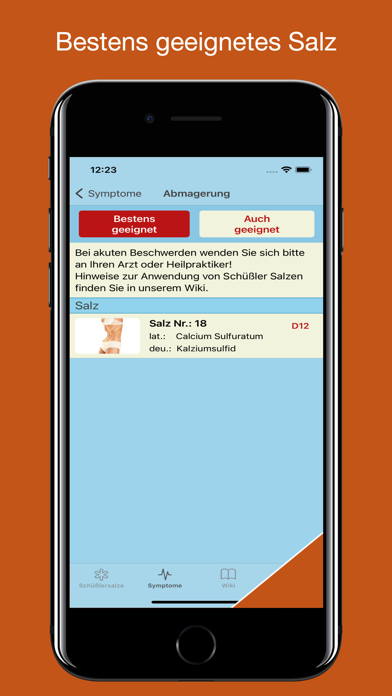 Schüßler Salze Lexikon Screenshot