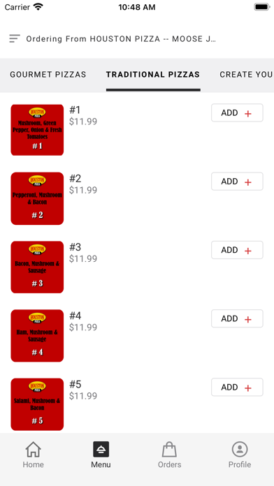 Houston Pizza Screenshot