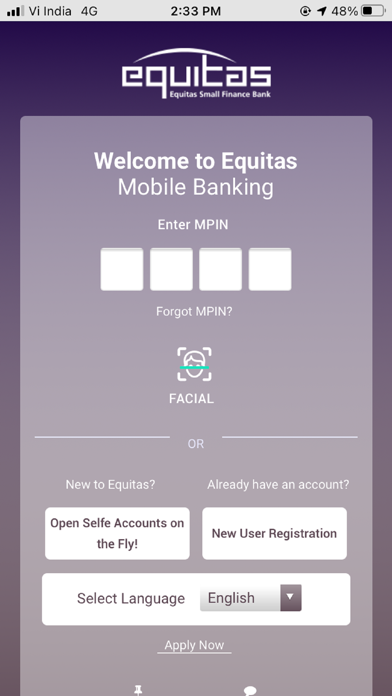 Equitas Mobile Banking Screenshot