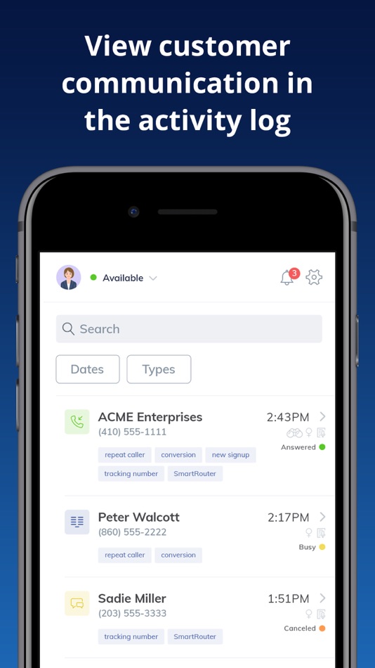 #1. CTM App (iOS) By: CallTrackingMetrics