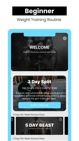 Game screenshot Beginner Weight Training Plan mod apk