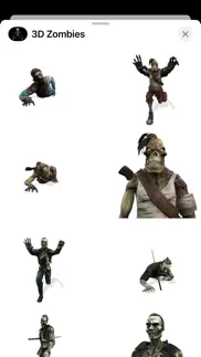3d animated zombie stickers iphone screenshot 2