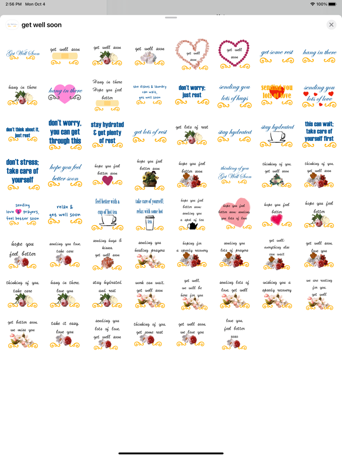 get well soon stickers
