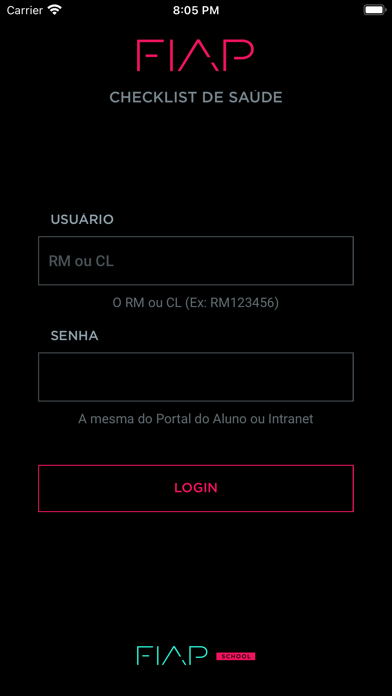 FIAP - Checklist de Saúde Screenshot