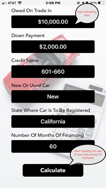 PRIMO Car Payment Estimator