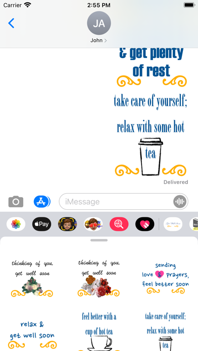 get well soon stickers! Screenshot