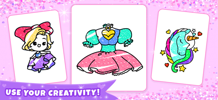 Glitter Coloring Book Paint