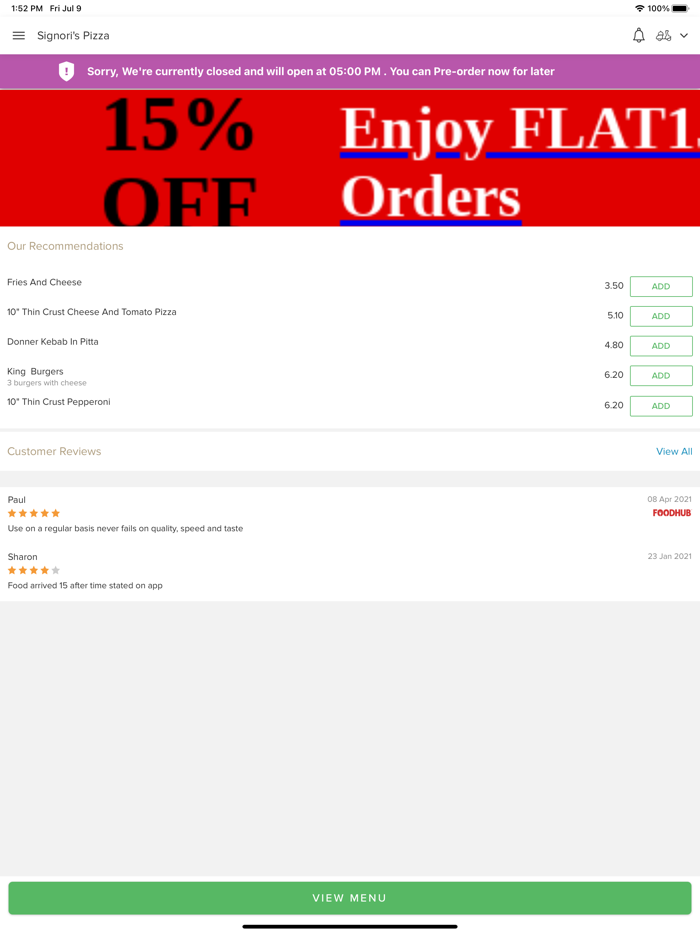 Signoris Pizza Rotherham