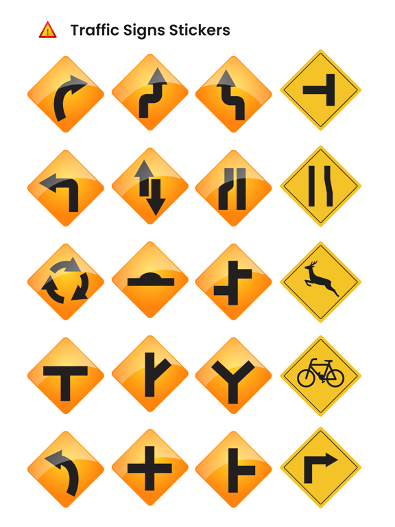 Traffic Signs Stickers!! screenshot 2