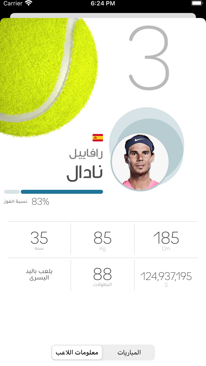 جدول مباريات التنس - تنس رجال