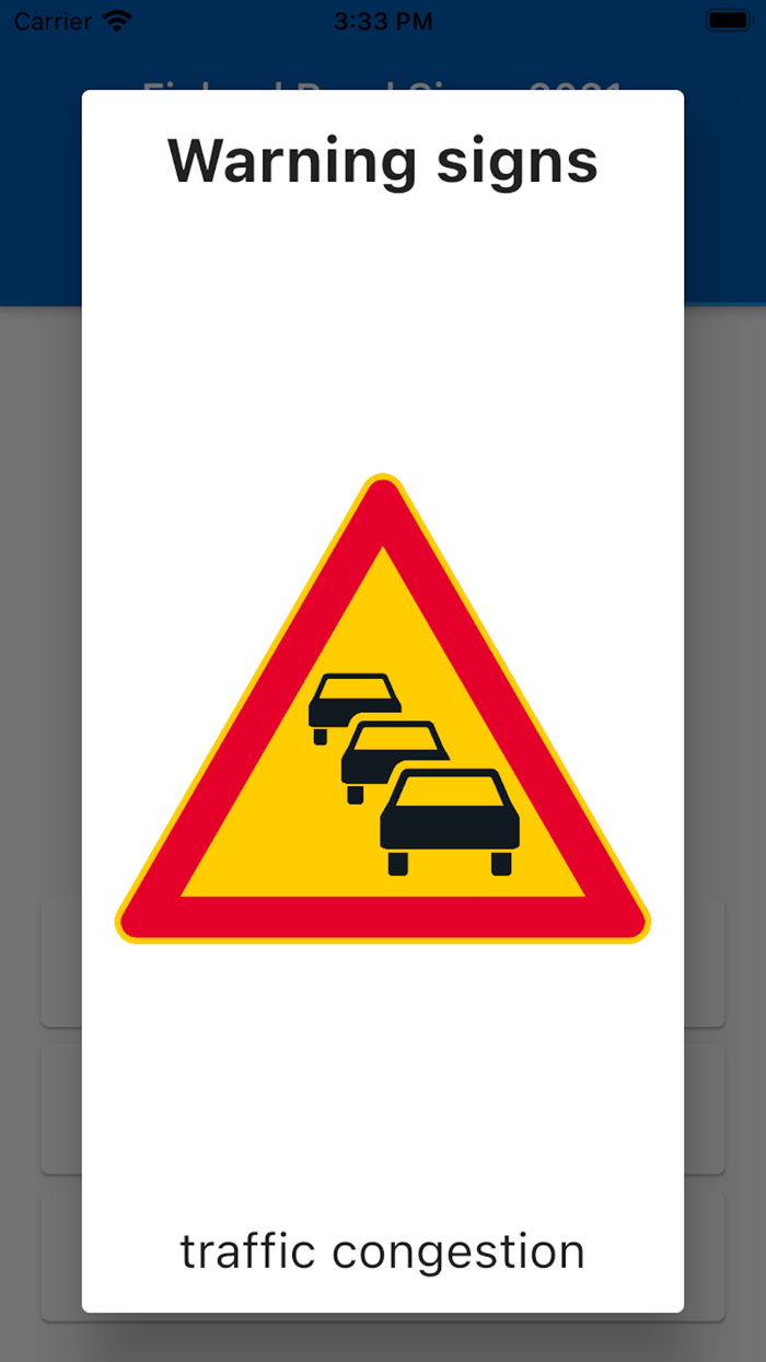 Finland Traffic Road Signs