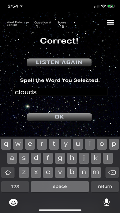 Mind Enhancer - Comet Spelling Screenshot
