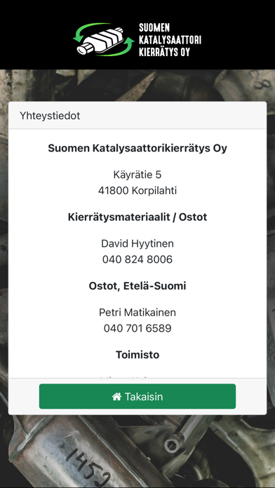 Katalysaattorikierrätys Screenshot